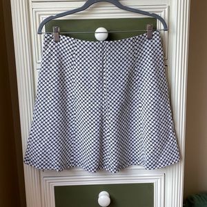 LOFT Black and White Chevron Striped Skirt